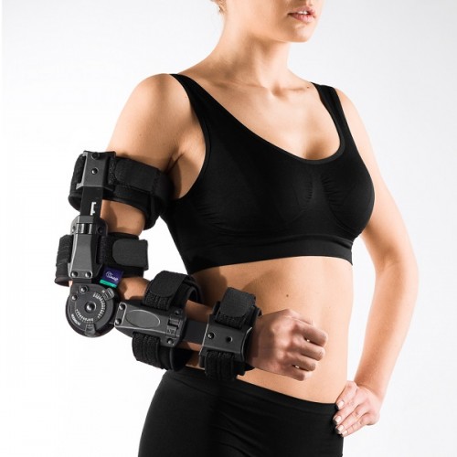 ORTEZA ZEGAROWA NA ŁOKIEĆ Z REGULACJĄ KĄTA ZGIĘCIA